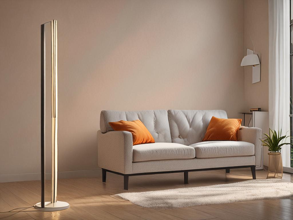 A modern LED floor lamp