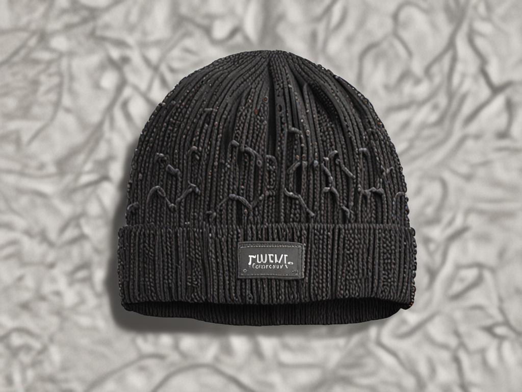 Black insulated knit beanie